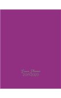 Lesson Planner 2019-2020: Teacher's School Year Planner - Academic Year August to July - Weekly & Monthly Planning Lists - Stylish Purple Cover