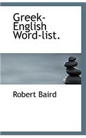 Greek-English Word-list.