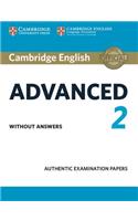 Cambridge English Advanced 2 Student's Book without answers: Authentic Examination Papers(CAE Practice Tests)