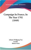 Campaign In France, In The Year 1792 (1849)