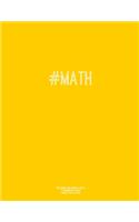 Notebook for Cornell Notes, 120 Numbered Pages, #MATH, Gold Cover