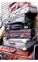 Stacks of Old Suitcases Journal: 150 Page Lined Notebook/Diary