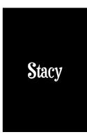 Stacy - Black Notebook / Journal / Extended Lined Pages / Soft Matte Cover