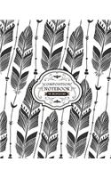Composition Notebook Dreamcatcher: Bohemian Feathers Large College Ruled Writers Notebook (8"x10") - Perfect Bound