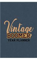 Vintage Boomer Year Planner: Guided Planner Funny Gift for Boss, Planner for Coworker, New Year Work Planner for Seniors