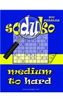 Soduko: Medium to Hard 200 Puzzles