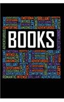 Books Words: 6x9 Ruled Notebook, Journal, Daily Diary, Organizer, Planner