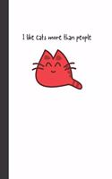 I like cats more than people