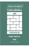 Puzzles for Brain - CalcuDoku 200 Hard Puzzles 5x5 vol. 26