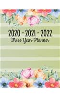 2020 - 2021 - 2022 Three Year Planner: 36 Month Yearly Planner Monthly Calendar V2