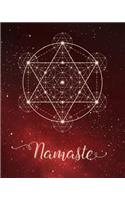 Yoga Teacher Training Composition Notebook/Journal: College Ruled with Red Namaste Cover