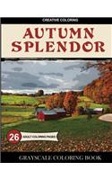 Autumn Splendor Grayscale Coloring Book