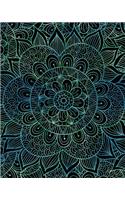 Journal Notebook Mandala Pattern 7: 172 Page Blank Journal 8 x 10 Size, Unlined For Journaling, Writing, Planning or Doodling.(90 Artsy Plain Journals)