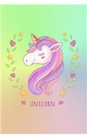 Unicorn: Notebook 120-Page Lined Rainbow Unicorn Journal(3 Unicorn Gifts)