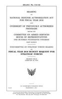 Hearing on National Defense Authorization Act for Fiscal Year 2016 and oversight of previously authorized programs before the Committee on Armed Services, House of Representatives, One Hundred Fourteenth Congress, first session