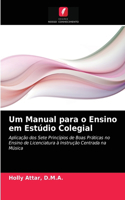 Um Manual para o Ensino em Estúdio Colegial