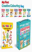 My first Colouring bag : Kids first Colouring little library, Colouring book for kids, Early learning books, Picture book collection, Bag Of 8 Colouring Books