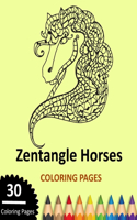 Zentangle Horses Coloring Pages