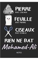 Rien ne bat Mohamed-Ali - Notes: Noms Personnalisé Carnet de notes / Journal pour les garçons et les hommes. Kawaii Pierre Feuille Ciseaux jeu de mots. Fournitures scolaires, premie