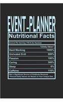 Event-Planner Nutritional Facts: 6x9 checkered notebook, 120 Pages, Composition Book and Journal, funny gift for your favorite Event-Planner