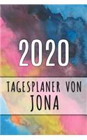 2020 Tagesplaner von Jona: Personalisierter Kalender für 2020 mit deinem Vornamen