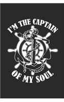 I'm the Captain of My Soul: Notebook Segeln Notizbuch Sailing Journal Segel Planer 6x9 kariert squared