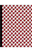 LadyBugs (Small Pattern): Large Blank Lined Notebook / Journal To Write In