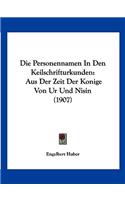 Personennamen In Den Keilschrifturkunden