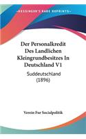 Personalkredit Des Landlichen Kleingrundbesitzes In Deutschland V1