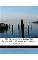 de Quibusdam Insectis Sardiniae: Novus Aut Minus Cognitis