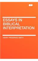 Essays in Biblical Interpretation