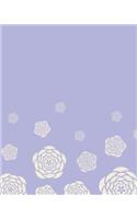 Graph Paper Journal: Light Purple Half Peony, 150 Graph Pages, 8"x10", 1/4 Inch Grid, Professionally Designed