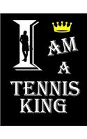 I Am a Tennis King: Tennis Player Notebook Journal for Game Record, Score Notes Keeper, Tennis Player Gift. Best Funny Gift Tennis Notebooks (Athlete Log Book)