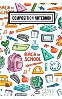 School Composition Notebook: School Blank Lined Paper Composition Notebook / Journal - 110 Pages - Pocket Size 6x9