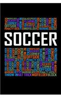 Soccer Words: 6x9 Ruled Notebook, Journal, Daily Diary, Organizer, Planner