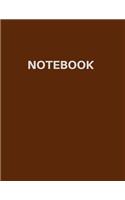 Notebook: Plain Brown Paperback composition Notebook, college ruled paper 8.5"× 11" 110 pages