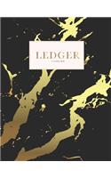 Ledger 5 column: For small and home-based businesses office, home or school. Accounting Ledger Bookkeeping Record-Keeping, Expenses Debits Journal Business Financial