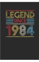 Legend Since 1984: Blank Lined Notebook (6" x 9" - 120 pages) Birthday Themed Notebook for Daily Journal, Diary, and Gift