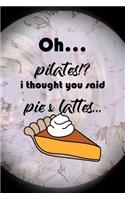 Oh... Pilates!? I Thought You Said Pie & Lattes...