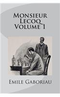 Monsieur Lecoq Volume 1