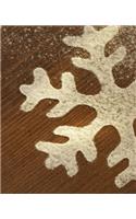 Rustic Snowflake Design School Comp Book 130 Pages: (Notebook, Diary, Blank Book)(Christmas Season Winter Holiday Composition Books Notebooks)