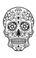 Color My Cover Halloween Journal - Flower Skull