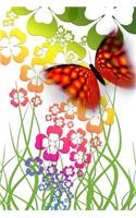 Butterfly And Flowers Notebook