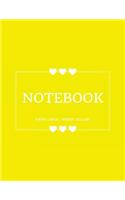 Notebook Extra Large: Bright Yellow: Notebook 8.5 X 11: Notebook 400 Pages