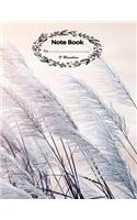 Notebook by F Rainbow: Flowers of grass Of The Orange Cover Notebook1 Journal Diary, 110 Lined pages, 8.5" x 11"(1 Flowers of Grass Notebook)