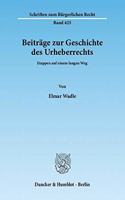 Beitrage Zur Geschichte Des Urheberrechts