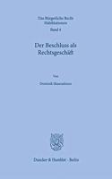 Der Beschluss ALS Rechtsgeschaft