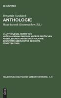 Anthologie, V, Anthologie. Herrn Von Hoffmannswaldau Und Andrer Deutschen Auserlesener Und BiÃ?her Noch Nie Zusammen-Gedruckter Gedichte. FÃ¼nffter Theil