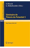 Séminaire de Théorie Du Potentiel, Paris, 1976-1977, No. 3