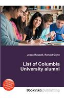 List of Columbia University Alumni: (English)